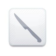 Vector white knife icon Eps10 Easy to edit