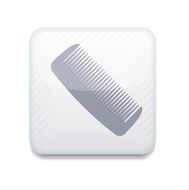 Vector white comb icon Eps10 Easy to edit N2