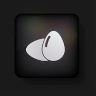 Vector eggs icon on black Eps 10