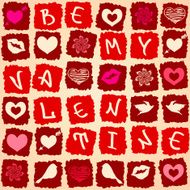 Valentine&#039;s greeting card or seamless pattern N2