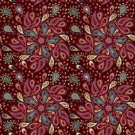Colorful abstract floral seamless pattern with paisley N2