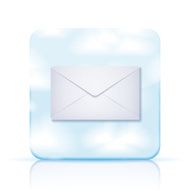 Vector mail app icon on white background Eps10