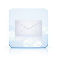 Vector mail app icon on white background Eps 10