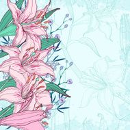Elegant floral invitation card N2