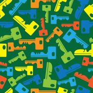 seamless pattern multicolored keys