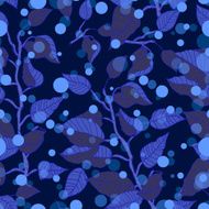 Winter seamless pattern with branches