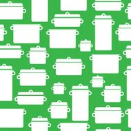 kitchenware white icons of seamless pattern