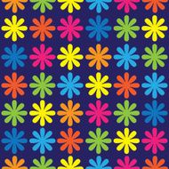 multicolored flowers of seamless pattern
