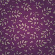 Decorative seamless texture with doodle linear leaves N2