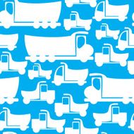 icons of car trucks seamless pattern