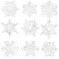 Set of home-made paper snowflakes