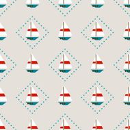 Seamless pattern with sailboats N2
