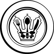 cutlery - royal Crown on plate