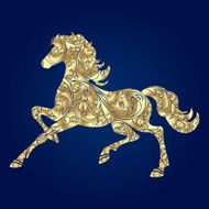 Background with horse silhouette
