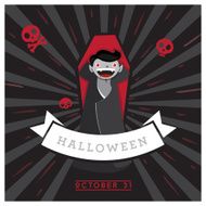 Dracula Halloween Party invitation card N2