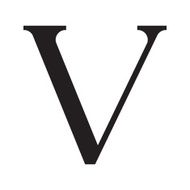 The vintage style letter V