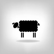 black silhouette of sheep N8