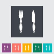 Cutlery single flat icon N2