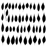 vector leaf silhouettes