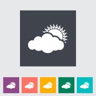 Cloudiness single flat icon N5