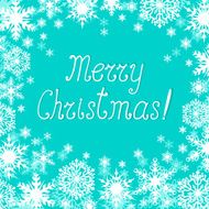 Christmas greeting with snowflakes