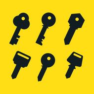 Key Silhouette Icons