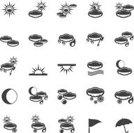 Silhouette Weather and nature icons