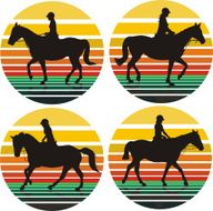girls on horse - background