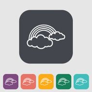 Rainbow single flat icon