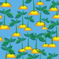 seamless pattern island with a palm tree