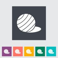Fittball flat single icon
