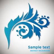 Abstract background with paper floral element