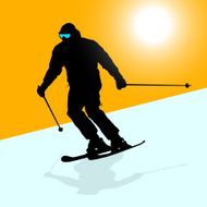 Mountain skier N19