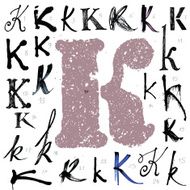 Vector alphabet Letter K