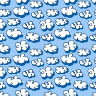 Seamless pattern with clouds N12