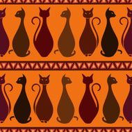 Seamless pattern of elegance cats N2