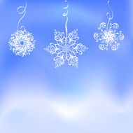 Winter background with snowflakes N12