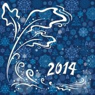 Blue christmas card 2014