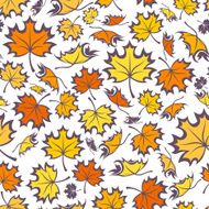 Seamless pattern with autumn maple leaves Vector illustration N3