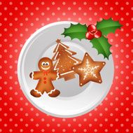 Plate of Christmas biscuit