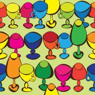 seamless pattern multicolor glasses