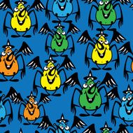 seamless pattern halloween bat colored