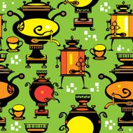 seamless pattern multicolor samovar