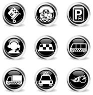 taxi services icon set N2
