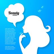 Background with beautiful girl silhouette N5