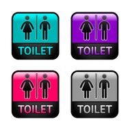 Restroom - colourful set symbols