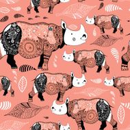 texture ornamental rhinos