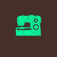 vintage illustration with a sewing machine N2