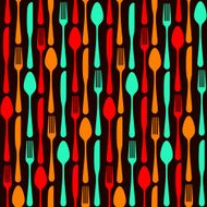 seamless silverware background