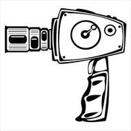 vector vintage film camera isolated on white background N3